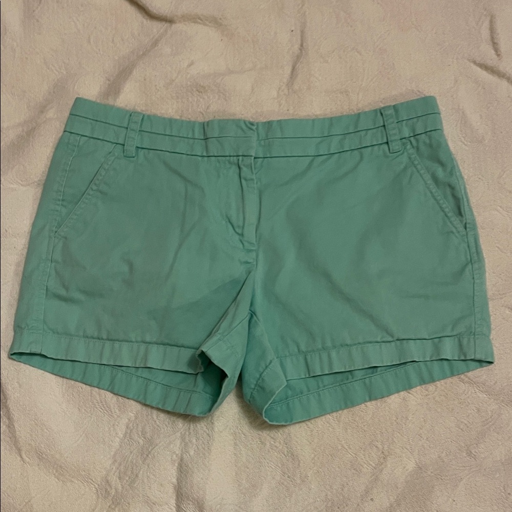 J. Crew Mint Green chino Shorts